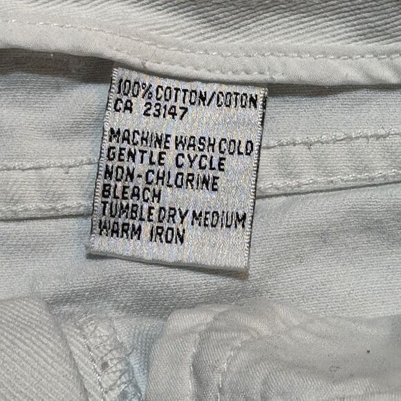 Talbots Denim Shorts Women 10 White High Rise Frayed Hem Casual Classic Summer - Picture 6 of 9